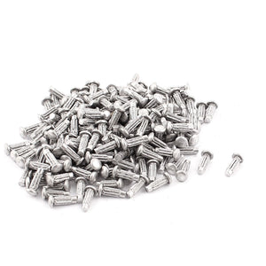 LinkMejor 200 Pcs 5/64 inches x 1/4 inches Aluminium Round Head Solid Rivets Knurled Shanks