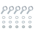 5 Pack M16 Galvanized Carbon Steel Eye Bolts, 5/8" x 1.57" Lifting Ring Eye Bolt with Nuts and Washers Heavy Duty Screw Eye Bolts Kit for Tie Down Straps Indoors Outdoors, Silver