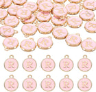 LinkMejor 52pcs Letter Charm, Enamel Letter Pendants, Alphabet R Pendants Double Sided Beads Charm for DIY Bracelet Necklace Pendants Earring Jewelry, Pink