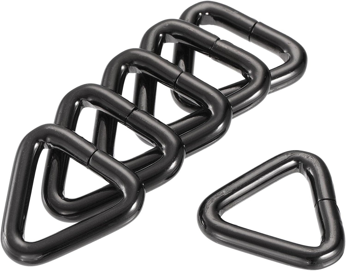 LinkMejor Metal Triangle Ring Buckle 0.79"(20mm) Inner Width for Strap Craft DIY Dark Gray 10pcs