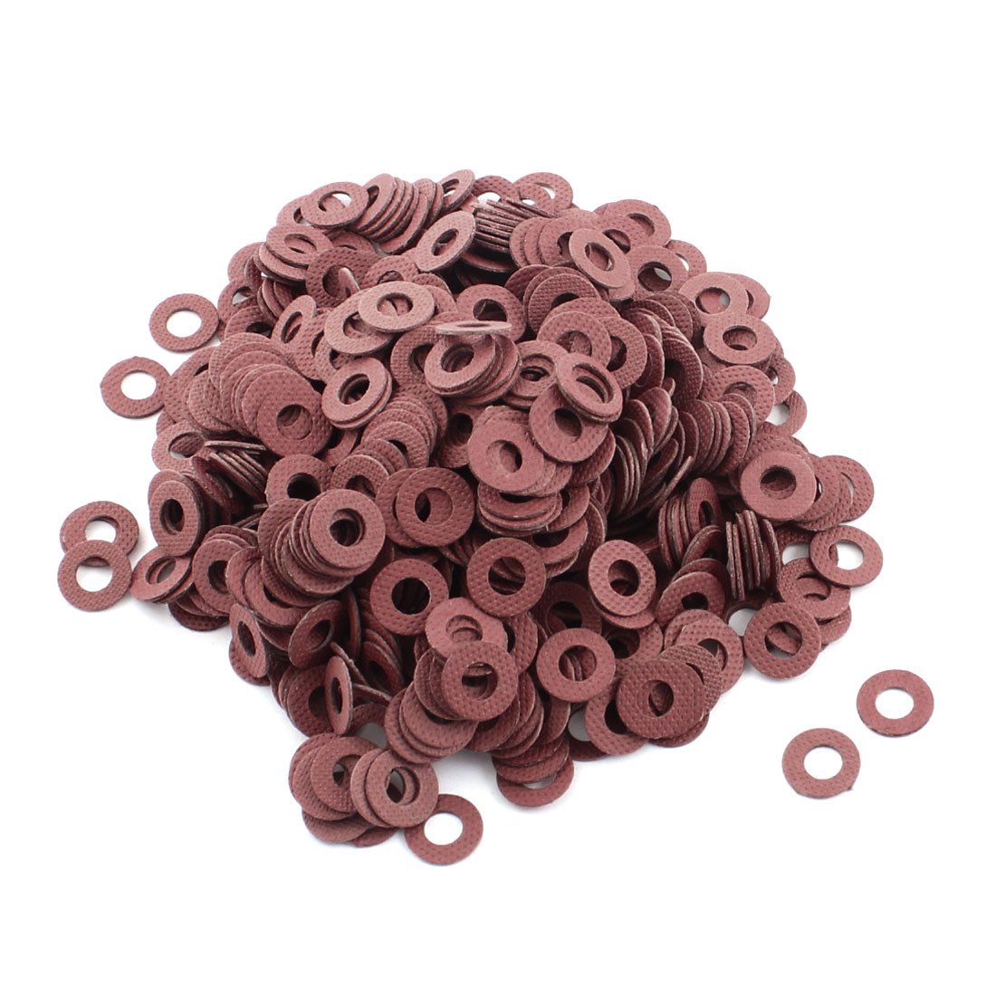 a14102000ux0418-DM M6 Insulating Fiber Washer for Motherboard, 6 mm x 12 mm x 0.8 mm Size, Red (Pack of 800)