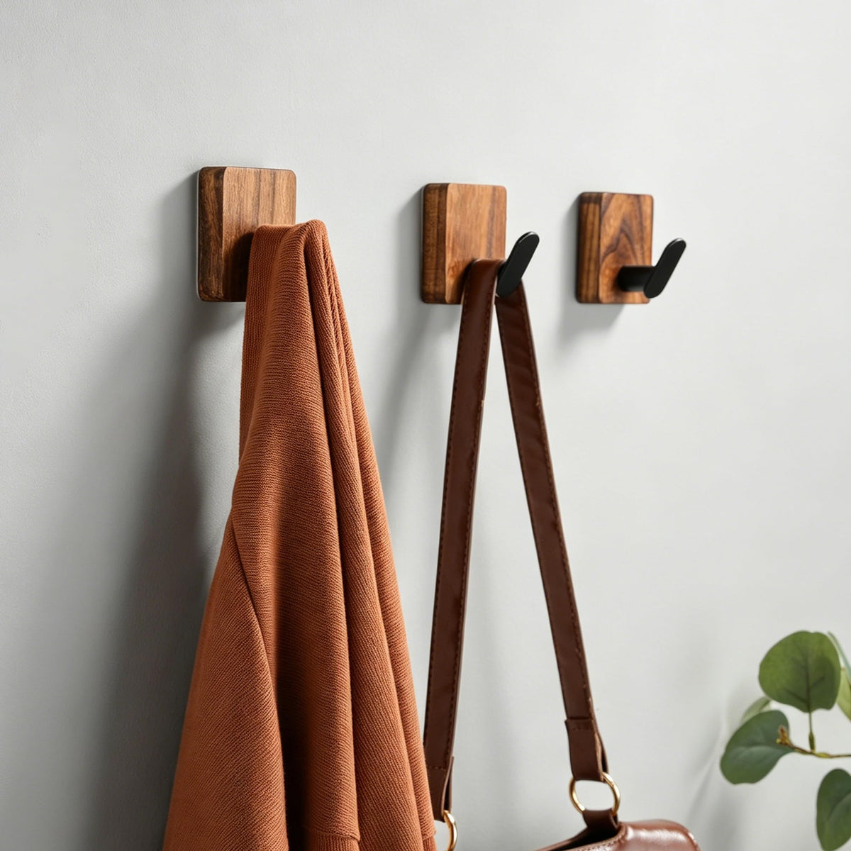LinkMejor Rustik Style Meja Susu Piring - Kancing Dinding Kayu Dekoratif