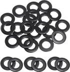 20 Pcs M10 Stainless Steel Flat Washers, 10mm ID x 20mm OD x 2mm Thick Black Zinc Plated Metal Washers for Screws and Bolts