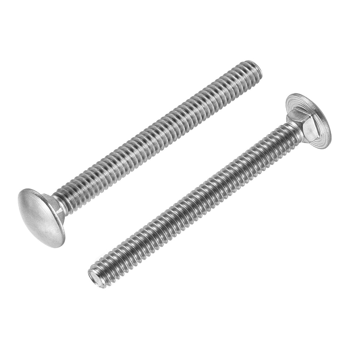 1/4-20x2-1/2 Carriage Bolt Round Head Square Neck 304 Stainless Steel 10pcs