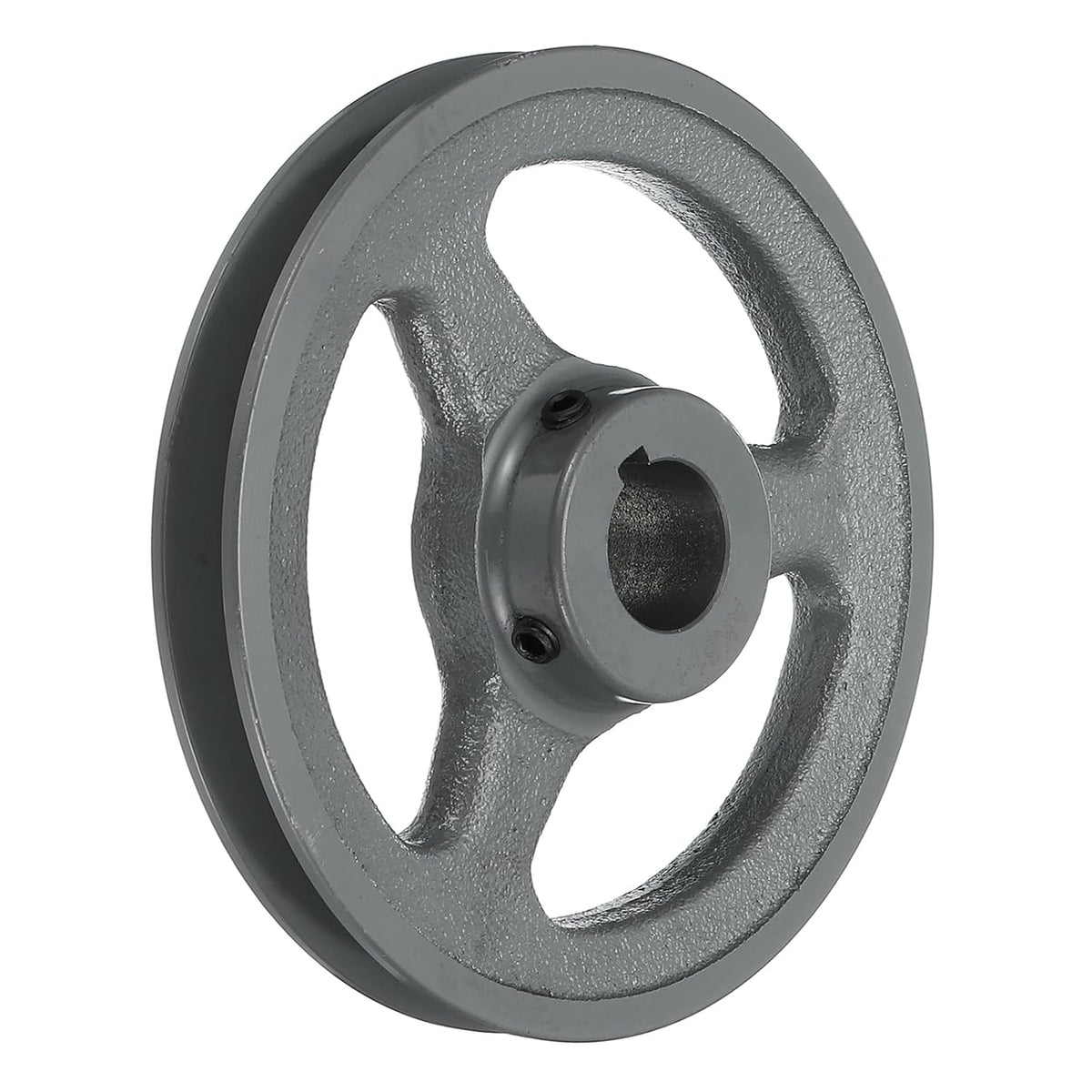 AK61-1 V-Belt Sheave 1"Bore 5.95"OD Single Groove Web Sheave Bored-to-Size Sheave, Cast Iron, Belt Section for 4L or A Belt