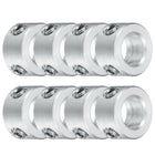 8pcs Set Screw Collars 8mm Bore, Aluminum Shaft Collars, 14mm OD and 8mm Thickness, Set Screw Clamp Collar, Stop Collar for Linear Rod Shaft Guide