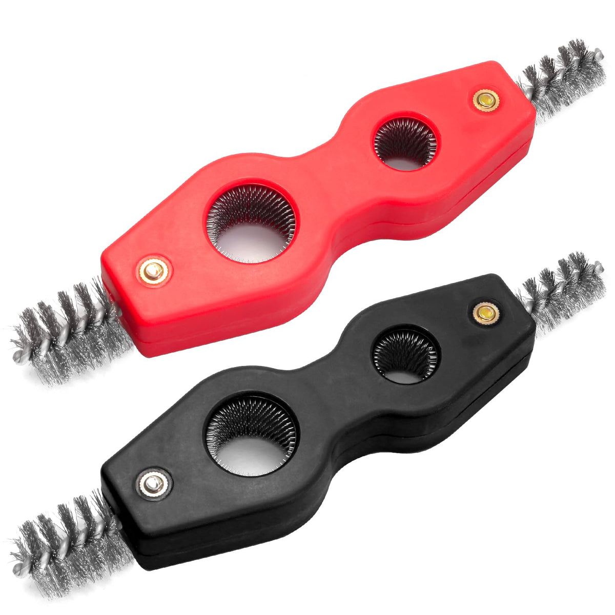 LinkMejor 2PCS 4-in-1 Pulitore Tubo di Rame, Spazzola di Smussatura 1/2" & 3/4"