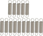 Extended Compressed Spring Wire Diameter 0.02", OD 0.16", Free Length 0.98" Stainless Steel Small Dual Hook Tension Spring for Machinery Construction Industrial 15pcs
