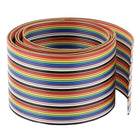 40 Pin 40 Way Flat IDC Ribbon Cable Connector, 50 cm, Rainbow Color, 2 Pieces