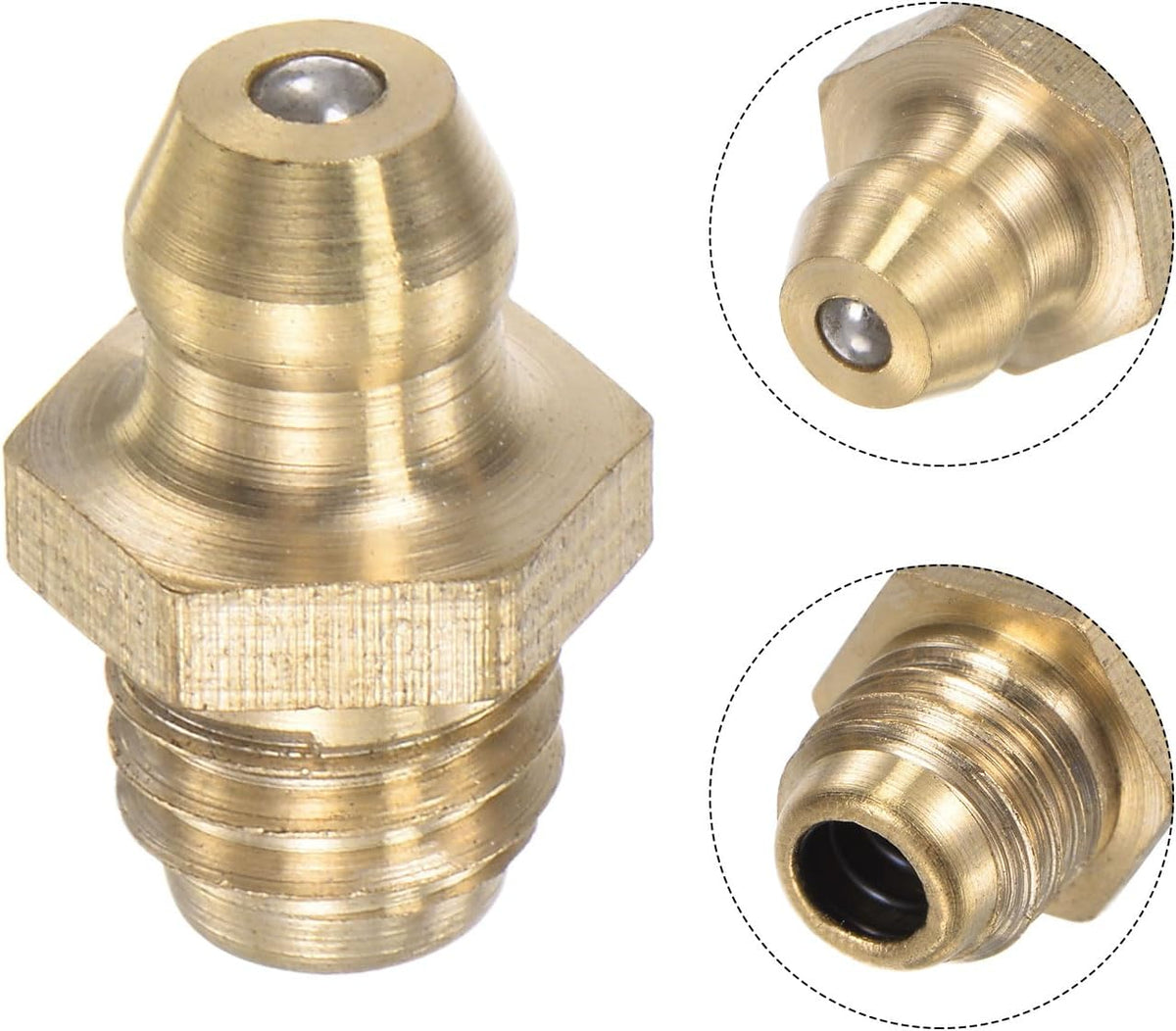 Bakır Düz Sıvıya Batma Bağlantı M8 x 1.25mm Diş Hidrolik Sıvıya Batma Aksesuarları, 20Adet