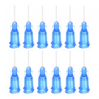 20 Pcs 22G Plastic Dispensing Needles, 1/2" PP Glue Needle Tube Blunt Luer Lock Tips with PP Flexible Needle for Liquid Glue Gun, Blue