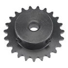23 Tooth Roller Sprocket B Type, #25 Chain, Single Strand 1/4" Pitch, 8mm Bore Black Oxide C45 Carbon Steel with Set Screws for ISO 04C