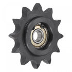 Chain Idler Sprocket, 8mm Bore 1/2" Pitch 12 Tooth Tensioner, Black Oxide Finish C45 Carbon Steel with Insert Single Bearing for ISO 08B Chains