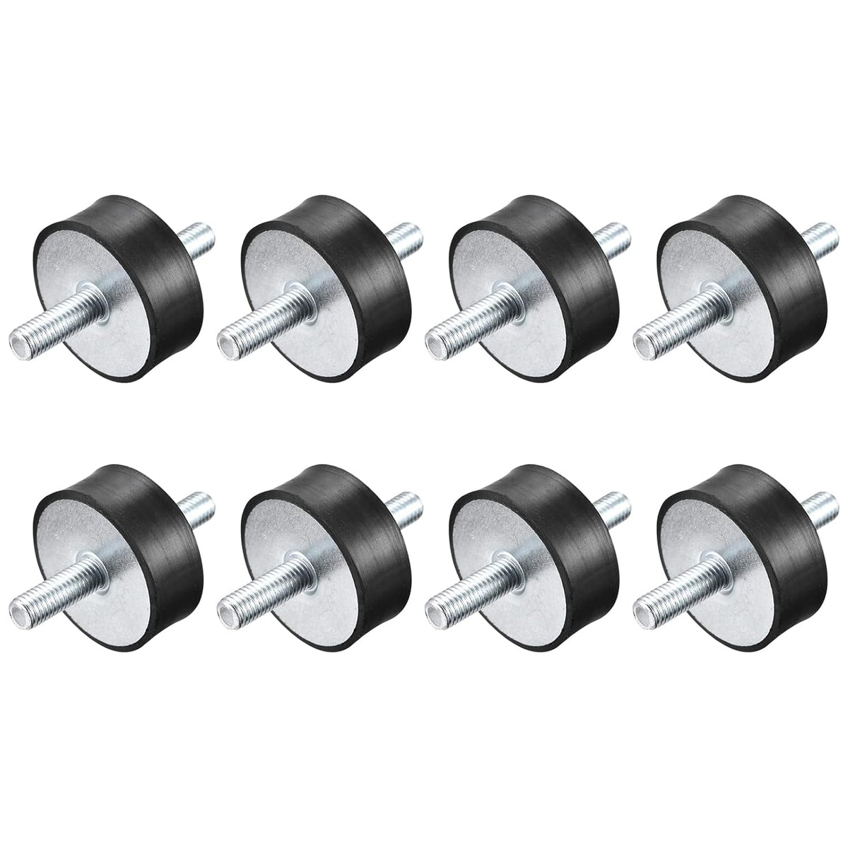M10x28mm Rubber Mounts, 8pcs Anti Vibration Isolator Studs Shock Absorber Male for Air Compressors, Garage Motor, Diesel Engines, 50x20mm