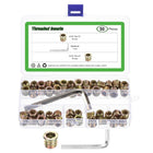50Pcs 5/16"-18x1/2 Zinc Alloy Hex Socket Drive Screw-in Nut Threaded Inserts with 1Pcs M8 Hex Wrench, Wood Inserts Bolt Assortment Kit for Wood Furniture