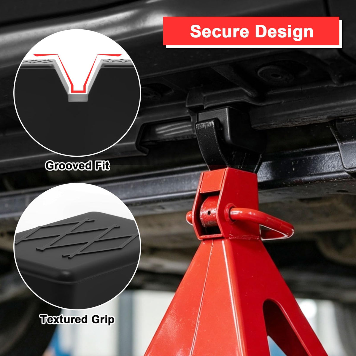 LinkMejor Jack Stand Padat, Rubbereja Auto Jack Stand Pad -Adapteri