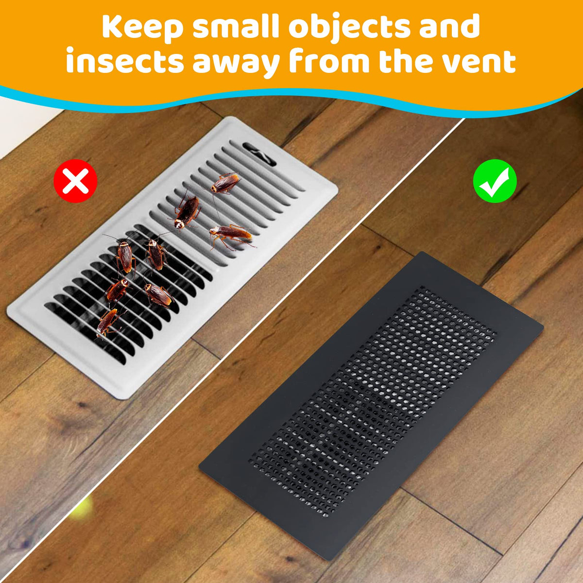 LinkMejor Baby Proofing Soft Silicone Vent Cover, Enkel installation, Black, 2 pakker