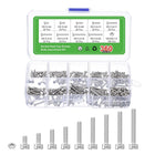 Hex Socket Bolts Kits (M2), 304 Stainless Steel Hex Socket Drive Screw, Silver Tone