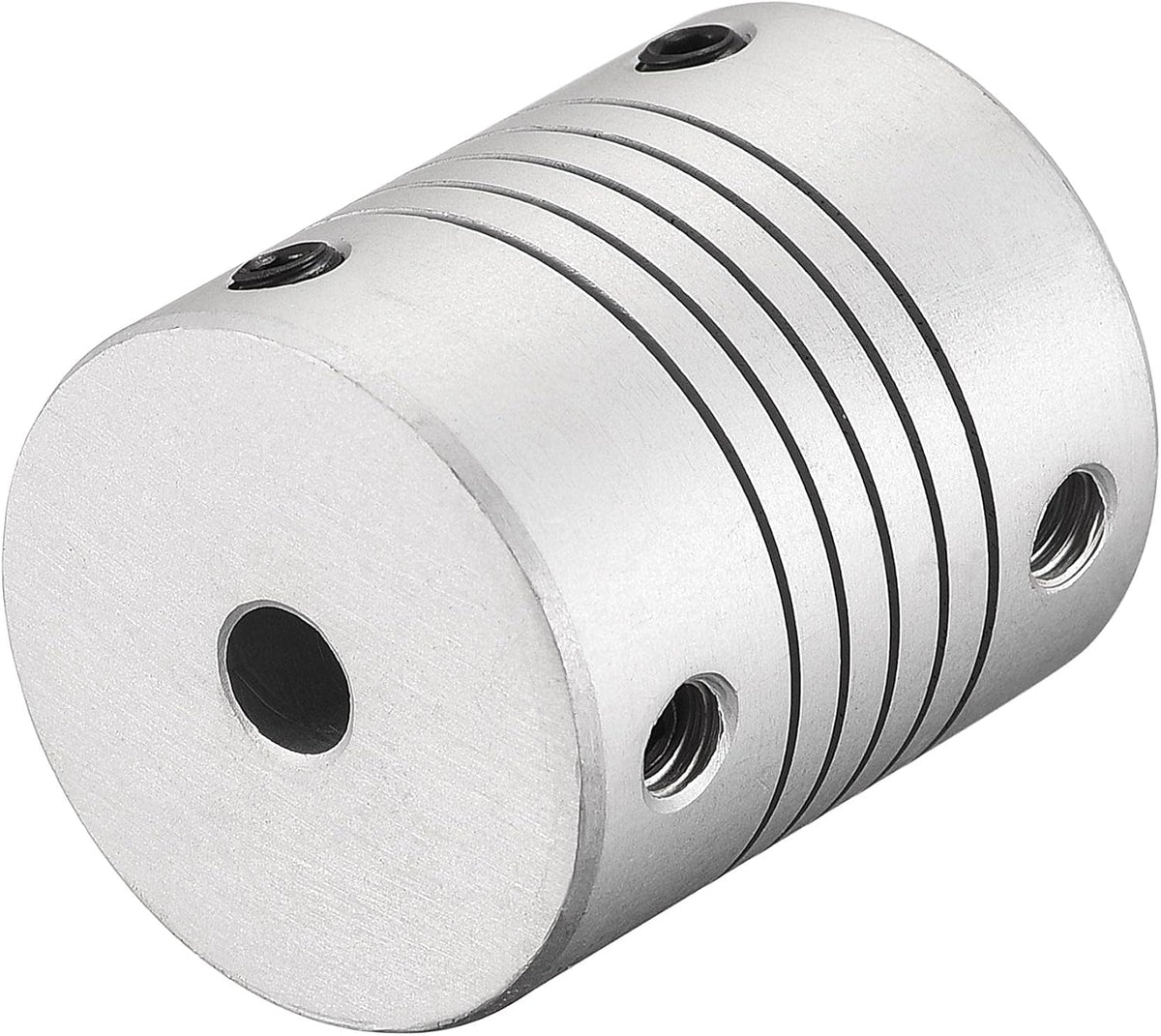 10mm to 5mm Aluminum Alloy Shaft Coupling Flexible Coupler Motor Connector Joint L30xD25 Silver