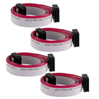 IDC Socket 10 Pins Flat Ribbon Cable, 10 Wire, 50 cm Length, 4 Pieces