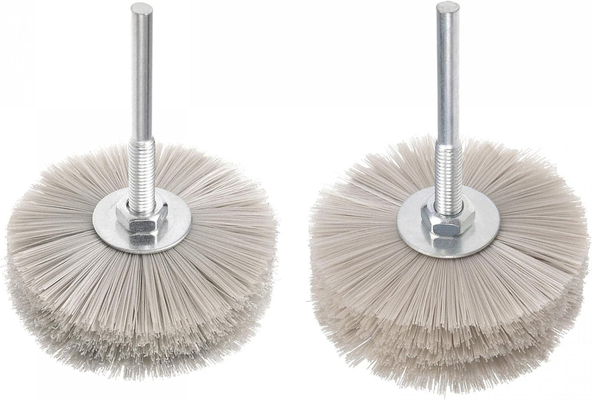 4 Pcs Nylon Wheel Brush 600 Grits 1000 Grits Abrasive Grinding Head with 6mm Threaded Shank