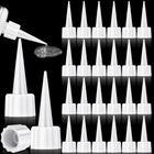 LinkMejor 24 stk 312 ekstra Tips til Ca Glue Snip Tip Applicator Tips, Hvid
