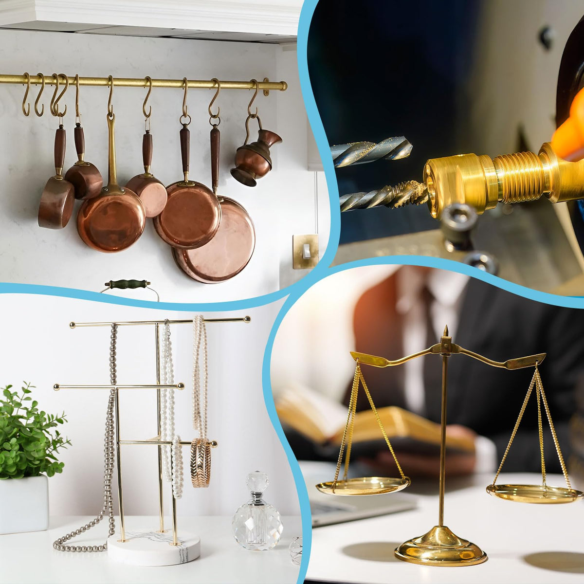 LinkMejor 2 Pcs Round Brass Rods, 8mm Dia. 26cm / 10.24 Inch Length H59 Brass Bar Solid Metal Rods for DIY Crafting Jewelry Plating Repairing Science Class, Brassy