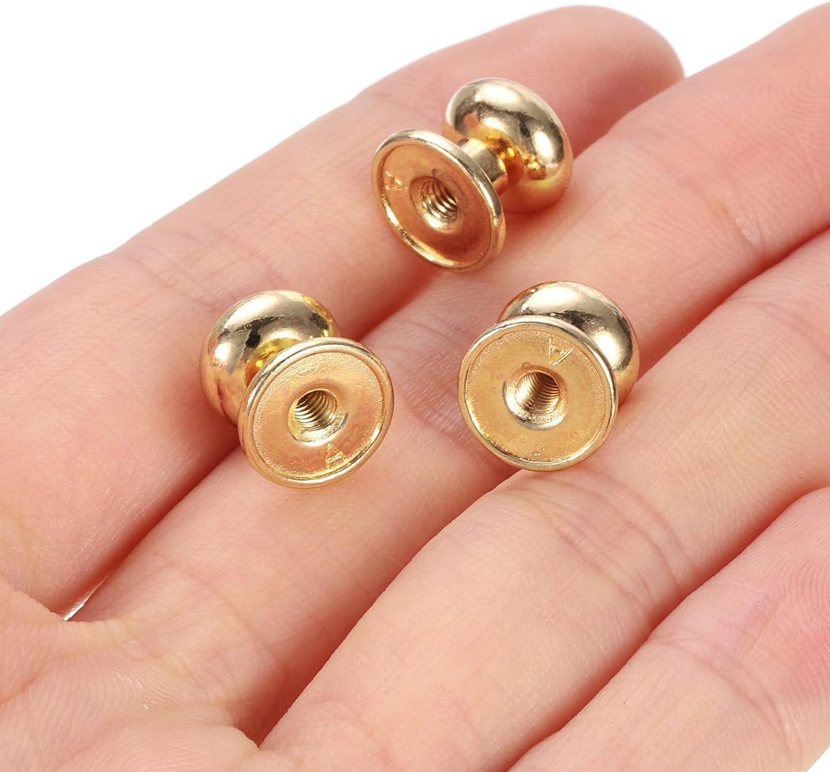 50 Pcs Mini Runde Drehknöpfe, 6mm Kleine Schrankgriffe, Schrankknöpfe Griffe Ziehhebel für Schrank Schrank Schmuckkiste Geschenkboxen, Schwarz