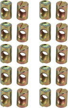 20pcs M8 Thread 18mm Length Iron Slotted Drive Cross Dowel Barrel Nut