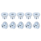 Knurled Thumb Nuts, 30Pcs M5 x 16 x 10mm Carbon Steel Knurled Nut, Adjusting Round Knobs Fasteners Nuts for 3D Printer Parts, White