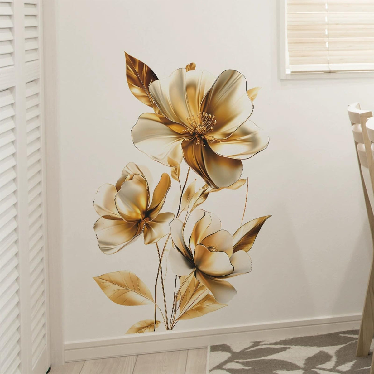 LinkMejor Fiori Adesivi a Muro Decorativi, Murales Rimovibili