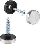 Mirror Screws, 14mm/0.55", 24pcs Decorative Cap Fasteners Cover Nails, Wire Drawing, Silver Tone 201 Stainless Steel
