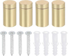 4 Pcs Standoff Screws, 1/2" x 0.93" Aluminum Advertising Screws Wall Standoff Mounts Hardware for Acrylic Picture Frame Glass Signs Hanging, Gold