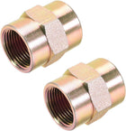 Pipe Fitting Connector Straight Hex Nipple Coupling 3/4 PT Female Thread Hydraulic Adapter 2pcs