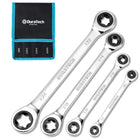 LinkMejor 4-Pçs Conjunto de Chave de Fenda E-Torx, Chave de Fenda Externa, Caixa Dupla