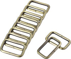 LinkMejor Metal Rectangle Ring Buckles 38x20mm for Bags Belts DIY Bronze Tone 10pcs