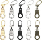 2Set Zipper Pull Replacement, 1-9/16 x 3/8 Pendant Detachable Tiny Zipper Replacement Slider for Sewing Bags, Coats, Jackets, Closed-End Pulls Replacing, 5 Color