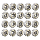605ZZ Deep Groove Ball Bearing Double Shield 605Z 80015, 5mm x 14mm x 5mm High Carbon Steel Z1 Bearings (Pack of 20)
