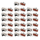 High Knob 3P 2 Position 1P2T SPDT Vertical Slide Switch, 0.5A 50V DC, 38 Pcs, 3 mm