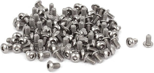 M3x5mmx0.5mm Button Head Hex Socket Key Bolts Screws 100 Pcs