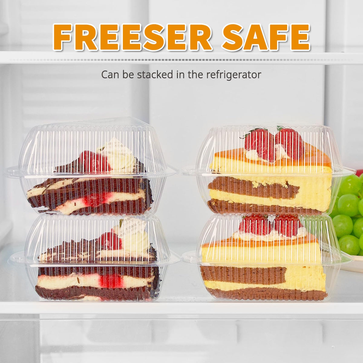 LinkMejor 100 Pack Triangolo Contenitori Porta Dessert Slice Torta
