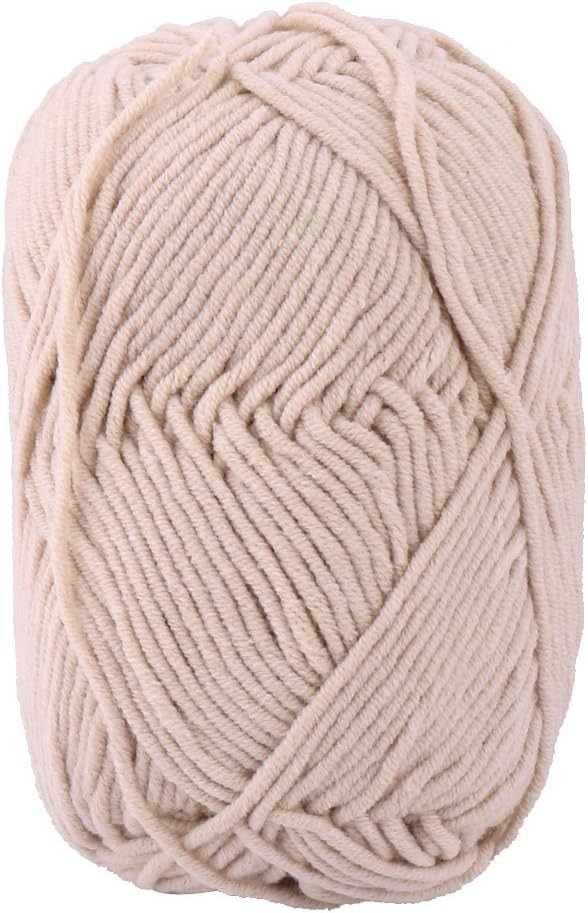 LinkMejor Home Personalized Scarf Weaving Crochet Knitting Yarn string Cord Roll 50g Beige