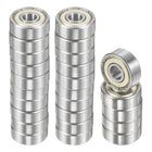 25pcs R4AZZ Deep Groove Ball Bearings 1/4" ID x 3/4" OD x 9/32" Height Miniature Bearings Double Metal Shielded Chrome Steel Z2 Bearing for Engineering Machinery, ABEC1
