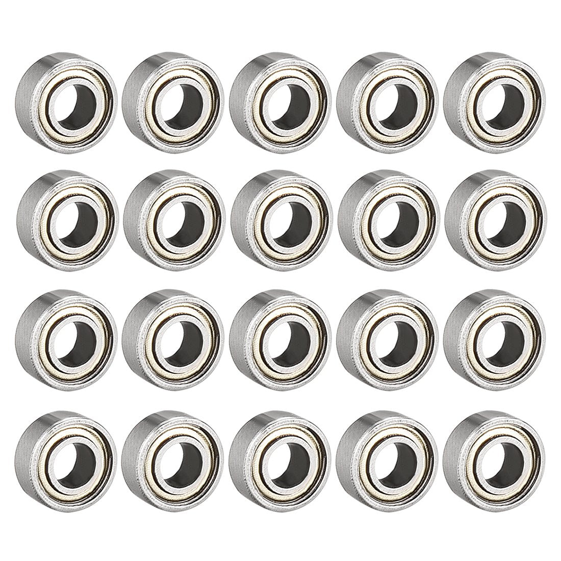 683ZZ Ball Bearing 3mm x 7mm x 3mm Double Shielded Deep Groove Bearings, Carbon Steel 20pcs