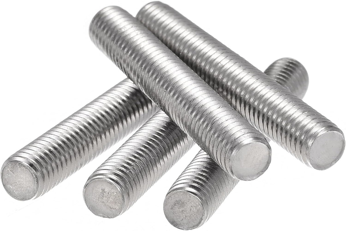 5Pcs M8 x 50mm Fully Threaded Rod 304 Stainless Steel Right Hand Threads