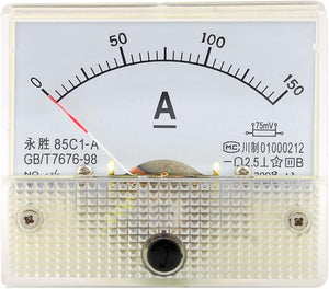Analoginen virran paneli mittari DC 0-150A 85C1 ampierryhmämittari 64x57x56mm autoteollisuuden kiertokulun testaukseen laturi akkivirta testeri mittari paketti 1