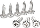 Phillips Hex Washer Self Tapping Screws, M5 x 16mm 304 Stainless Steel Hex Flange Sheet Metal Screw 25pcs