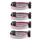 IDC Connector Flat Ribbon Cable, F/F 8 Pins, 2.54 mm Pitch, 30 cm Long, 4 Pieces