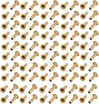 LinkMejor 100pcs M2.3 x 7mm Brass Plated Metal Hollow Eyelets Rivets Gold Tone