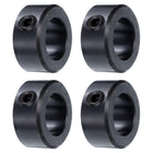 4pcs Set Screw Collars 3/4" Bore Carbon Steel Shaft Collars, 1-1/4" OD, 9/16" Width Axle Collar Clamp for Linear Rod Shaft Guide, Black Oxide